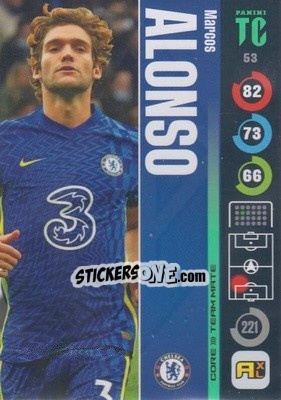 Cromo Marcos Alonso - Top Class 2021-2022. Adrenalyn Xl - Panini