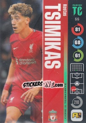 Sticker Kostas Tsimikas - Top Class 2021-2022. Adrenalyn Xl - Panini