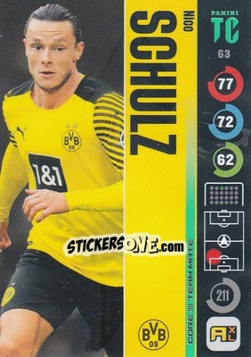 Sticker Nico Schulz - Top Class 2021-2022. Adrenalyn Xl - Panini