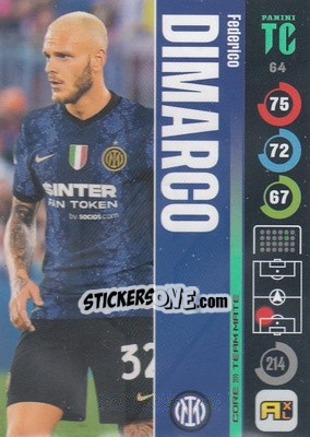 Sticker Federico Dimarco - Top Class 2021-2022. Adrenalyn Xl n. 64 - Panini