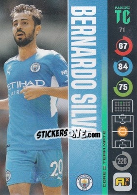 Sticker Bernardo Silva - Top Class 2021-2022. Adrenalyn Xl n. 71 - Panini