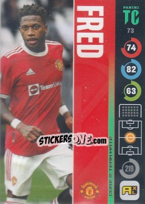 Sticker Fred - Top Class 2021-2022. Adrenalyn Xl n. 73 - Panini