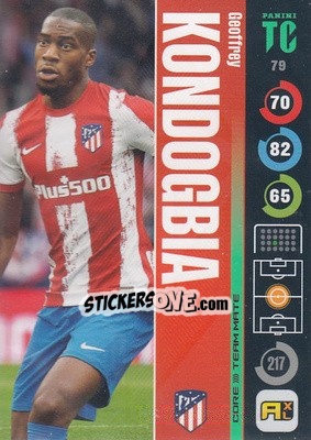 Sticker Geoffrey Kondogbia - Top Class 2021-2022. Adrenalyn Xl - Panini