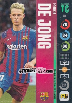 Sticker Frenkie de Jong - Top Class 2021-2022. Adrenalyn Xl - Panini