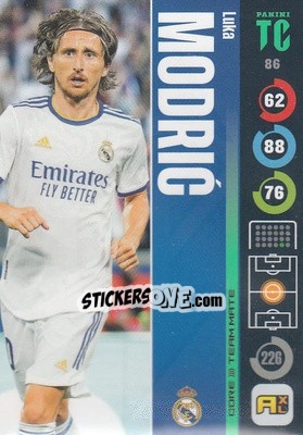 Sticker Luka Modric - Top Class 2021-2022. Adrenalyn Xl n. 86 - Panini