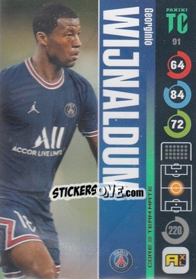 Sticker Georginio Wijnaldum - Top Class 2021-2022. Adrenalyn Xl n. 91 - Panini