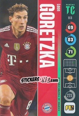 Sticker Leon Goretzka - Top Class 2021-2022. Adrenalyn Xl n. 93 - Panini