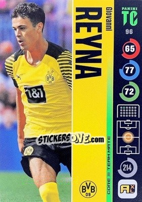 Sticker Giovanni Reyna - Top Class 2021-2022. Adrenalyn Xl n. 96 - Panini