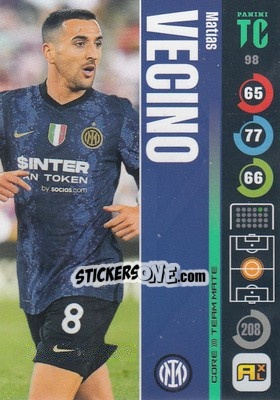 Sticker Matías Vecino - Top Class 2021-2022. Adrenalyn Xl n. 98 - Panini