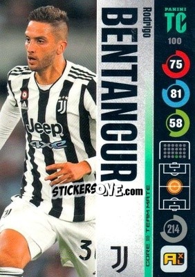 Sticker Rodrigo Bentancur - Top Class 2021-2022. Adrenalyn Xl n. 100 - Panini