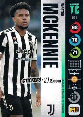 Figurina Weston McKennie - Top Class 2021-2022. Adrenalyn Xl - Panini