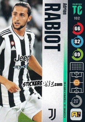 Sticker Adrien Rabiot - Top Class 2021-2022. Adrenalyn Xl n. 102 - Panini