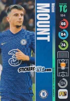 Sticker Mason Mount - Top Class 2021-2022. Adrenalyn Xl n. 104 - Panini