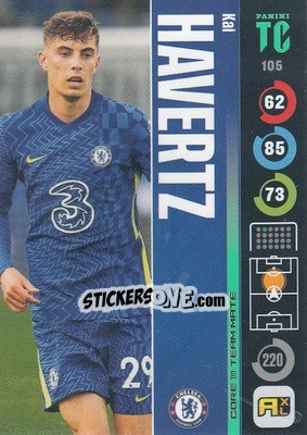 Sticker Kai Havertz - Top Class 2021-2022. Adrenalyn Xl n. 105 - Panini