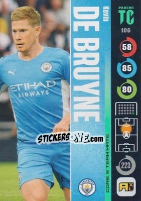 Sticker Kevin De Bruyne - Top Class 2021-2022. Adrenalyn Xl n. 106 - Panini