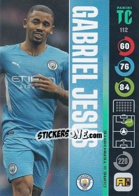 Sticker Gabriel Jesus - Top Class 2021-2022. Adrenalyn Xl n. 112 - Panini