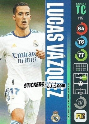 Figurina Lucas Vázquez - Top Class 2021-2022. Adrenalyn Xl - Panini