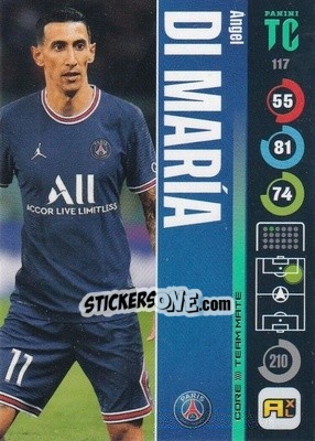 Sticker Ángel Di María - Top Class 2021-2022. Adrenalyn Xl n. 117 - Panini