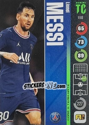 Sticker Lionel Messi - Top Class 2021-2022. Adrenalyn Xl n. 118 - Panini