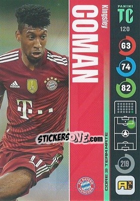 Sticker Kingsley Coman - Top Class 2021-2022. Adrenalyn Xl n. 120 - Panini