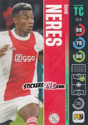 Cromo David Neres - Top Class 2021-2022. Adrenalyn Xl - Panini