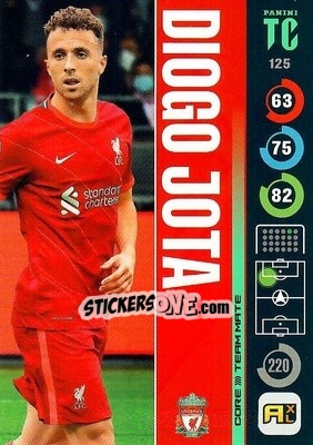 Sticker Diogo Jota - Top Class 2021-2022. Adrenalyn Xl n. 125 - Panini
