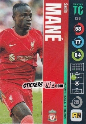 Sticker Sadio Mané - Top Class 2021-2022. Adrenalyn Xl n. 126 - Panini