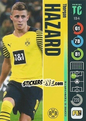 Sticker Thorgan Hazard - Top Class 2021-2022. Adrenalyn Xl n. 134 - Panini
