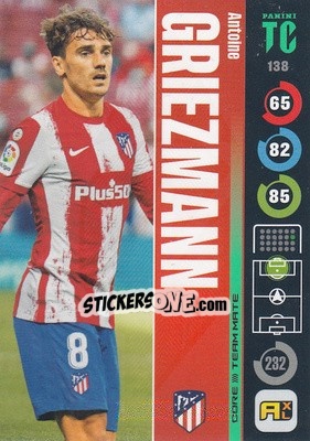 Sticker Antoine Griezmann - Top Class 2021-2022. Adrenalyn Xl n. 138 - Panini