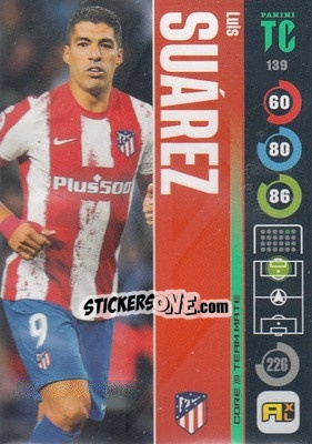 Sticker Luis Suárez - Top Class 2021-2022. Adrenalyn Xl n. 139 - Panini