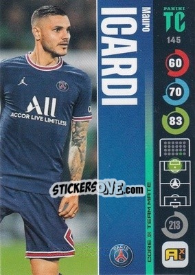Sticker Mauro Icardi - Top Class 2021-2022. Adrenalyn Xl n. 145 - Panini
