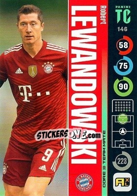 Sticker Robert Lewandowski - Top Class 2021-2022. Adrenalyn Xl n. 146 - Panini