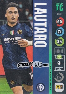 Figurina Lautaro Martínez - Top Class 2021-2022. Adrenalyn Xl - Panini