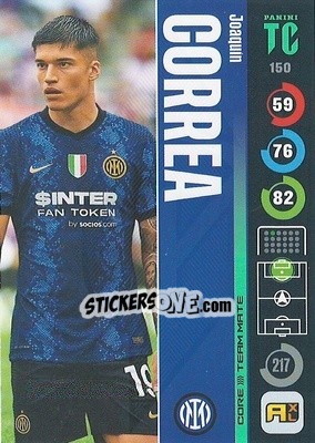 Sticker Joaquín Correa - Top Class 2021-2022. Adrenalyn Xl n. 150 - Panini