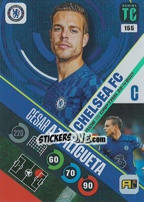 Sticker César Azpilicueta - Top Class 2021-2022. Adrenalyn Xl n. 155 - Panini