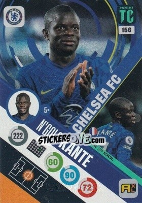 Sticker N'Golo Kanté - Top Class 2021-2022. Adrenalyn Xl n. 156 - Panini