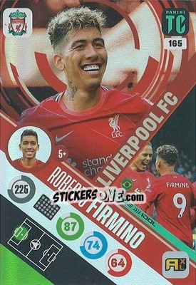 Sticker Roberto Firmino - Top Class 2021-2022. Adrenalyn Xl n. 165 - Panini