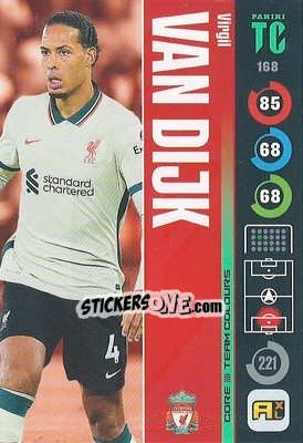 Sticker Virgil van Dijk - Top Class 2021-2022. Adrenalyn Xl n. 168 - Panini