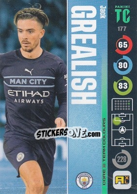 Sticker Jack Grealish - Top Class 2021-2022. Adrenalyn Xl n. 177 - Panini