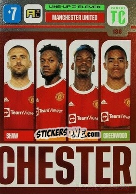 Sticker Manchester United - Top Class 2021-2022. Adrenalyn Xl - Panini