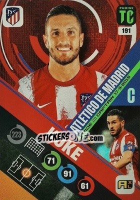 Sticker Koke - Top Class 2021-2022. Adrenalyn Xl n. 191 - Panini