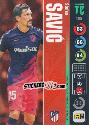 Sticker Stefan Savic - Top Class 2021-2022. Adrenalyn Xl n. 195 - Panini