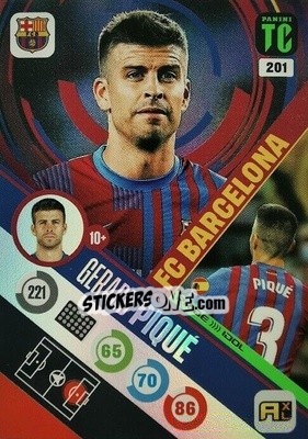 Sticker Gerard Piqué - Top Class 2021-2022. Adrenalyn Xl - Panini