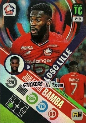 Figurina Jonathan Bamba - Top Class 2021-2022. Adrenalyn Xl - Panini