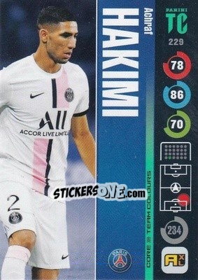 Sticker Achraf Hakimi - Top Class 2021-2022. Adrenalyn Xl n. 229 - Panini