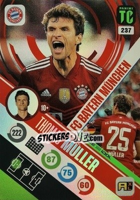 Sticker Thomas Müller - Top Class 2021-2022. Adrenalyn Xl n. 237 - Panini