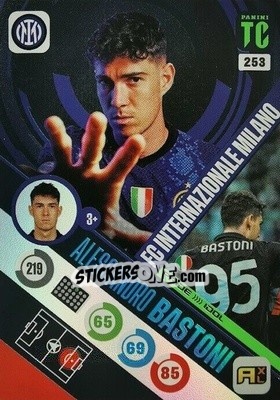 Figurina Alessandro Bastoni - Top Class 2021-2022. Adrenalyn Xl - Panini