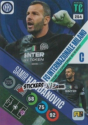 Sticker Samir Handanovic - Top Class 2021-2022. Adrenalyn Xl n. 254 - Panini