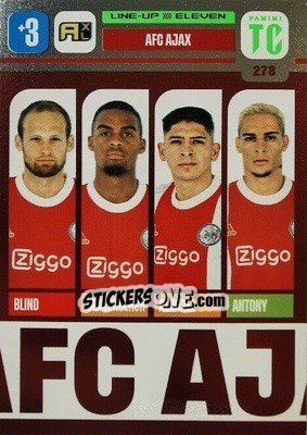 Sticker AFC Ajax - Top Class 2021-2022. Adrenalyn Xl n. 278 - Panini