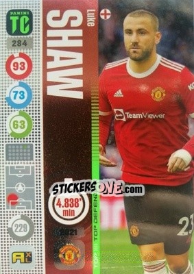 Sticker Luke Shaw - Top Class 2021-2022. Adrenalyn Xl n. 284 - Panini